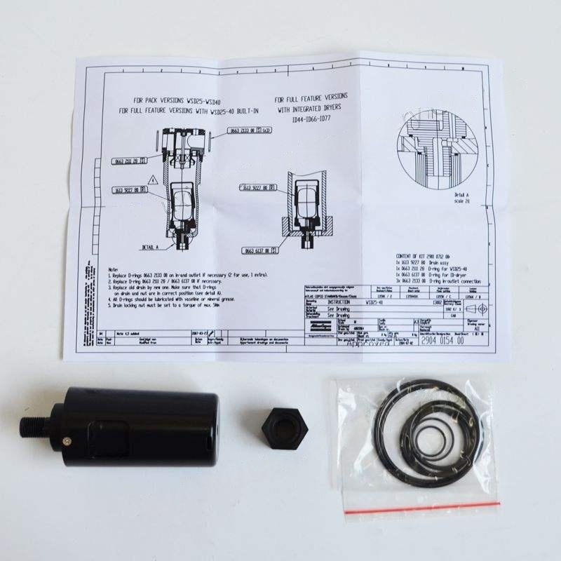 Түпнұсқа 2904500069 Atlas Copco WSD суарсораторлары WSD25 WSD80 WSD250 WSD750