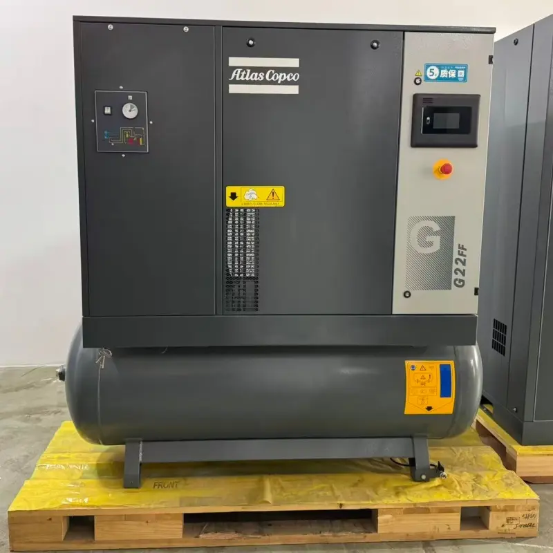 Өнеркәсіптік өндіріске арналған Atlas Copco G22FF 22 кВт 30 HP майлы инъекциялық айналмалы бұрандалы ауа компрессоры